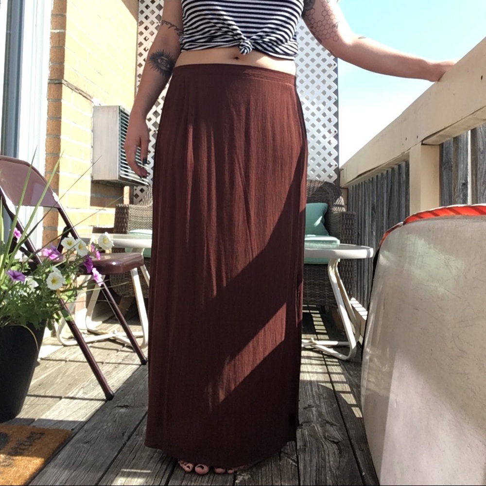Rust Maxi Skirt